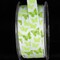 The Ribbon People White and Green Butterflies Wired Craft Ribbon 0.5" x 54 Yards